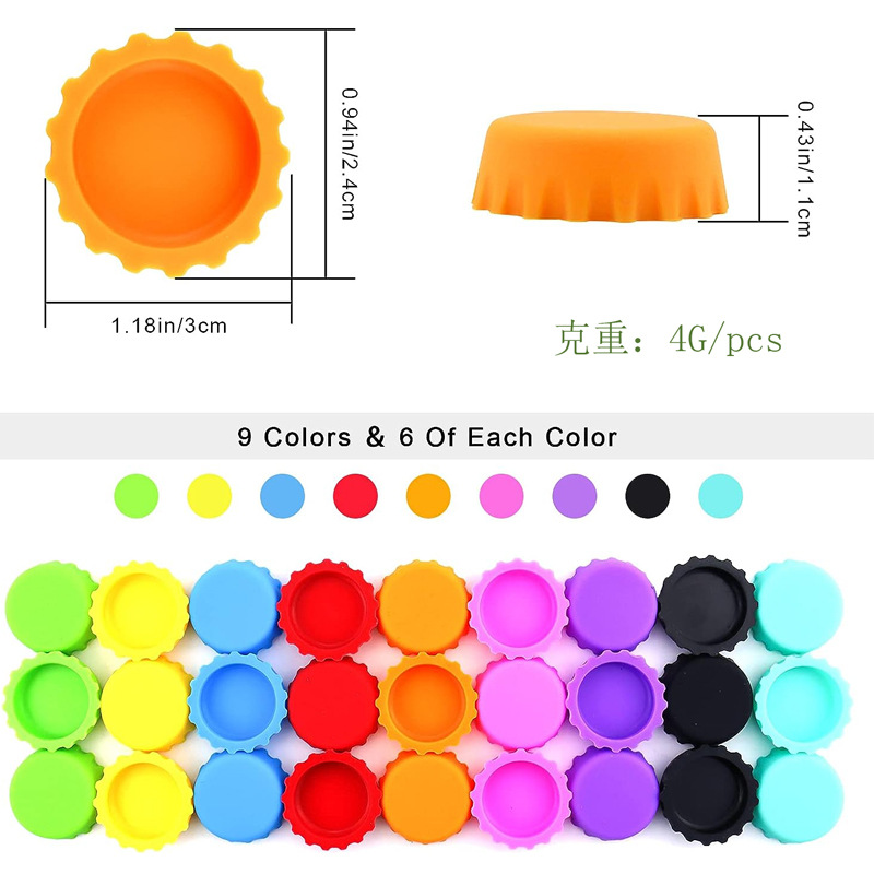 Novelty Sealing Caps 18 Pcs Si - Beer Wine Reus 评论和价格