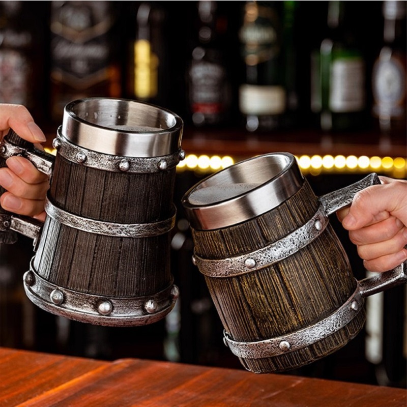 Viking Wood Style Beer Mug 600 - Wine Beer Europe 评论和价格