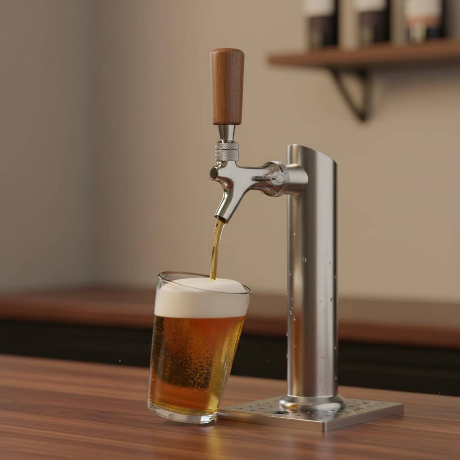 Short Wooden Beer Handle Solid - Wine With Beer 评论和价格
