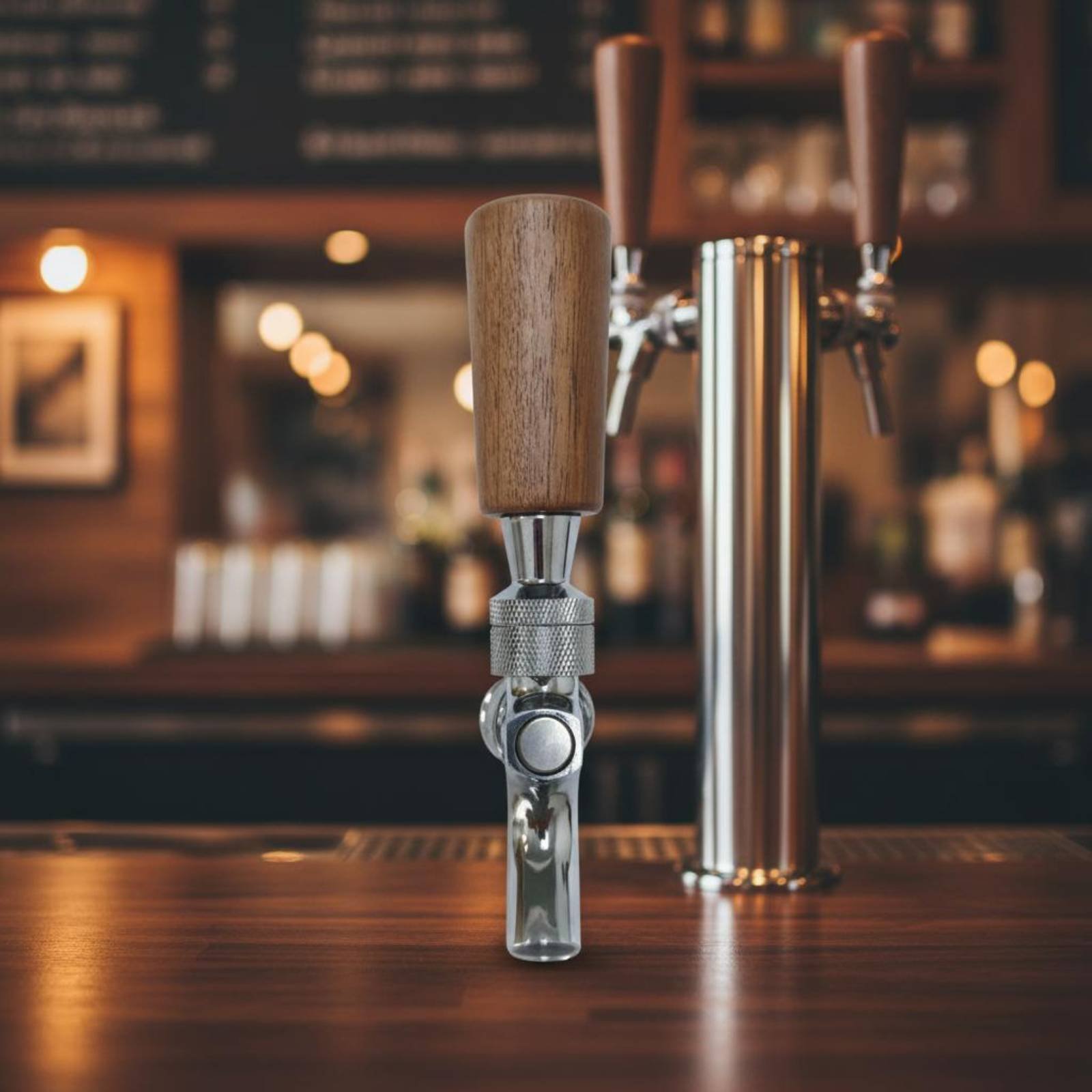 Short Wooden Beer Handle Solid - Wine With Beer 评论和价格